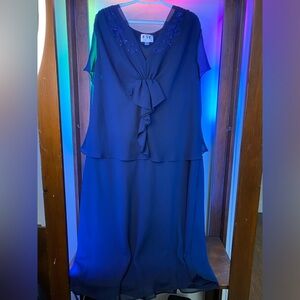 Robe Noire Karin Stevens Taille 20W - Style Bubble, Détails Strass, Neuve Sans étiquettes